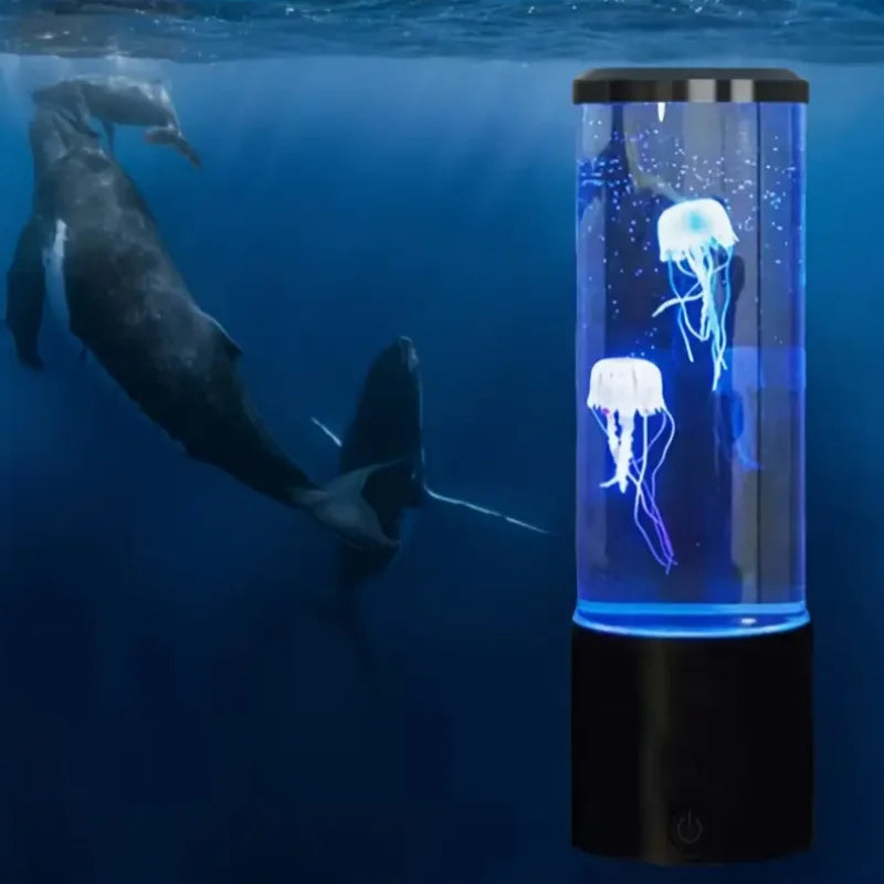 Jellyfish Lava Lamp, Aquarium Ocean Night Lights，7Colors LED Jellyfish Mood Lights With For Home Bedroom Desktop Decoration Gift