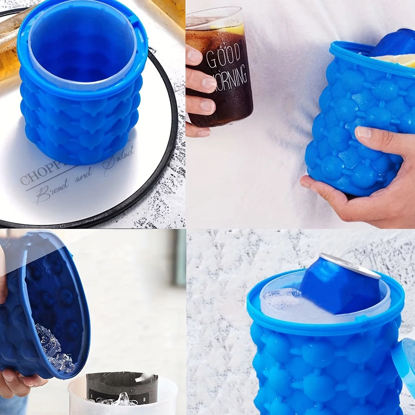 1/3pcs Silicone Bucket Ice Cube Maker Easy Freezing & Serving Perfect for Bars Clubs Essential Tool Drinkware Kitchen Accessorie