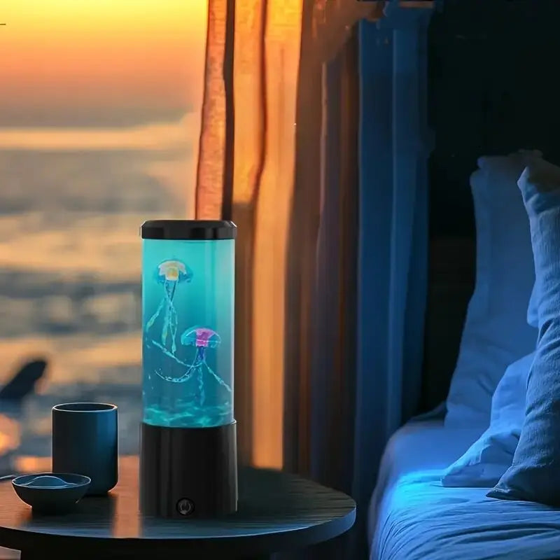 Jellyfish Lava Lamp, Aquarium Ocean Night Lights，7Colors LED Jellyfish Mood Lights With For Home Bedroom Desktop Decoration Gift