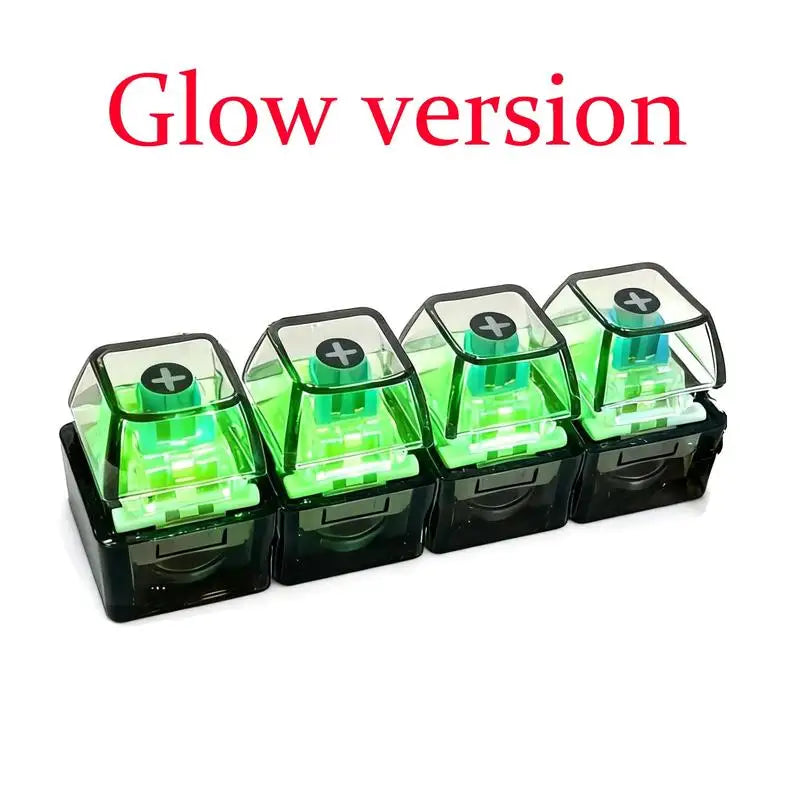 Luminous Keyboard Stress Relief Toy, Keychain, 4-in-1 Stress Relief Button Keychain, Stress-Relief Fingertip Clicker, Transparent Color, Car Keychain